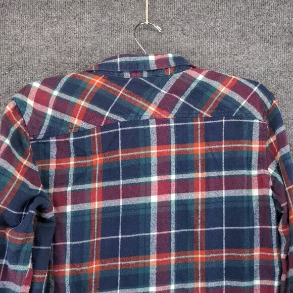 Natural Reflections Womens Button-Up Shirt Large Blue Red Plaid Chest Pocket - Picture 6 of 12